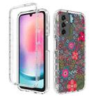 For Samsung Galaxy A24 5G / 4G Transparent Painted Phone Case(Small Floral) - 1
