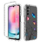 For Samsung Galaxy A24 5G / 4G Transparent Painted Phone Case(Tree Butterflies) - 1