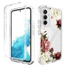 For Samsung Galaxy A54 5G Transparent Painted Phone Case(Rose) - 1
