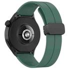 For Huawei Watch 4 / Watch 4 Pro Folding Buckle Silicone Watch Band(Dark Green) - 2