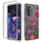 For Motorola Edge 2022 Transparent Painted Phone Case(Small Floral) - 1