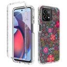 For Motorola Moto G Stylus 2023 Transparent Painted Phone Case(Small Floral) - 1