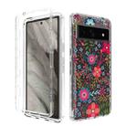 For Google Pixel 7a Transparent Painted Phone Case(Small Floral) - 1