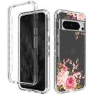 For Google Pixel 8 Pro Transparent Painted Phone Case(Rose) - 1