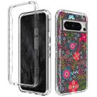For Google Pixel 8 Pro Transparent Painted Phone Case(Small Floral) - 1
