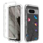 For Google Pixel 8 Transparent Painted Phone Case(Tree Butterflies) - 1