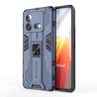 For vivo iQOO Neo8 5G Supersonic PC + TPU Shock-proof Phone Case with Holder(Blue) - 1