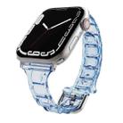 For Apple Watch 8 41mm Cube Airbag Clear TPU Watch Band(Blue) - 1