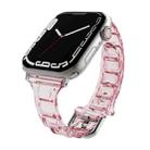 For Apple Watch 8 41mm Cube Airbag Clear TPU Watch Band(Red) - 1