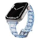 For Apple Watch 8 45mm Cube Airbag Clear TPU Watch Band(Blue) - 1