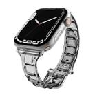 For Apple Watch 7 41mm Cube Airbag Clear TPU Watch Band(Black) - 1