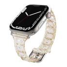 For Apple Watch 6 40mm Cube Airbag Clear TPU Watch Band(Gold) - 1