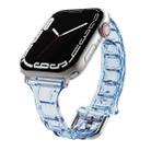 For Apple Watch 6 44mm Cube Airbag Clear TPU Watch Band(Blue) - 1