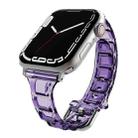 For Apple Watch 6 44mm Cube Airbag Clear TPU Watch Band(Pink) - 1