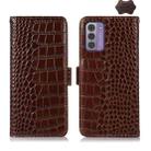 For Nokia G42 5G Crocodile Top Layer Cowhide Leather Phone Case(Brown) - 1