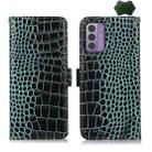 For Nokia G42 5G Crocodile Top Layer Cowhide Leather Phone Case(Green) - 1