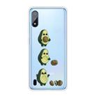 For Samsung Galaxy A01 Coloured Drawing Pattern Highly Transparent TPU Protective Case(Avocado) - 1