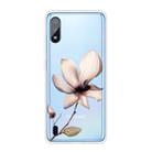 For Samsung Galaxy A01 Coloured Drawing Pattern Highly Transparent TPU Protective Case(Lotus) - 1