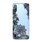 For Samsung Galaxy A01 Coloured Drawing Pattern Highly Transparent TPU Protective Case(Black Rose) - 1