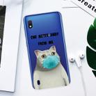 For Samsung Galaxy A10 Coloured Drawing Pattern Highly Transparent TPU Protective Case(Mask Cat) - 2