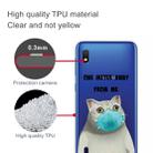 For Samsung Galaxy A10 Coloured Drawing Pattern Highly Transparent TPU Protective Case(Mask Cat) - 3