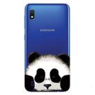 For Samsung Galaxy A10 Coloured Drawing Pattern Highly Transparent TPU Protective Case(Panda) - 1