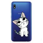 For Samsung Galaxy A10 Coloured Drawing Pattern Highly Transparent TPU Protective Case(Cat) - 1