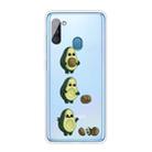 For Samsung Galaxy A11 Coloured Drawing Pattern Highly Transparent TPU Protective Case(Avocado) - 1