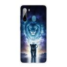 For Samsung Galaxy A21 Coloured Drawing Pattern Highly Transparent TPU Protective Case(Lion) - 1