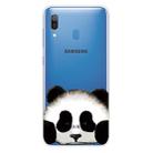 For Samsung Galaxy A30 Coloured Drawing Pattern Highly Transparent TPU Protective Case(Panda) - 1