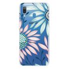 For Samsung Galaxy A30 Coloured Drawing Pattern Highly Transparent TPU Protective Case(Flower) - 1