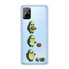 For Samsung Galaxy A31 Coloured Drawing Pattern Highly Transparent TPU Protective Case(Avocado) - 1