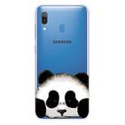 For Samsung Galaxy A40 Coloured Drawing Pattern Highly Transparent TPU Protective Case(Panda) - 1