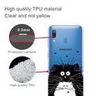 For Samsung Galaxy A40 Coloured Drawing Pattern Highly Transparent TPU Protective Case(Black White Rat) - 3