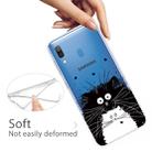 For Samsung Galaxy A40 Coloured Drawing Pattern Highly Transparent TPU Protective Case(Black White Rat) - 4