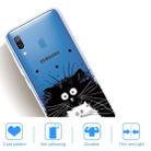 For Samsung Galaxy A40 Coloured Drawing Pattern Highly Transparent TPU Protective Case(Black White Rat) - 5