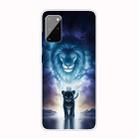 For Samsung Galaxy A41 Coloured Drawing Pattern Highly Transparent TPU Protective Case(Lion) - 1