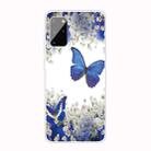 For Samsung Galaxy S20 Coloured Drawing Pattern Highly Transparent TPU Protective Case(Purple Butterfly) - 1