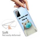 For Samsung Galaxy S20+ Coloured Drawing Pattern Highly Transparent TPU Protective Case(Mask Cat) - 4