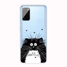 For Samsung Galaxy S20+ Coloured Drawing Pattern Highly Transparent TPU Protective Case(Black White Rat) - 1