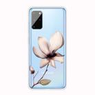For Samsung Galaxy S20+ Coloured Drawing Pattern Highly Transparent TPU Protective Case(Lotus) - 1