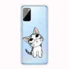 For Samsung Galaxy S20+ Coloured Drawing Pattern Highly Transparent TPU Protective Case(Cat) - 1