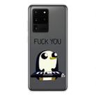 For Samsung Galaxy S20 Ultra Coloured Drawing Pattern Highly Transparent TPU Protective Case(Penguin) - 1