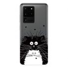 For Samsung Galaxy S20 Ultra Coloured Drawing Pattern Highly Transparent TPU Protective Case(Black White Rat) - 1