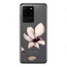 For Samsung Galaxy S20 Ultra Coloured Drawing Pattern Highly Transparent TPU Protective Case(Lotus) - 1