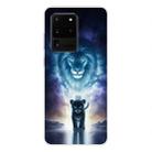 For Samsung Galaxy S20 Ultra Coloured Drawing Pattern Highly Transparent TPU Protective Case(Lion) - 1