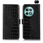 For OnePlus Ace 2 Pro Crocodile Top Layer Cowhide Leather Phone Case(Black) - 1