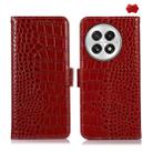 For OnePlus Nord 13 Crocodile Top Layer Cowhide Leather Phone Case(Red) - 1