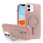 For iPhone 11 MagSafe Magnetic Holder Phone Case(Pink) - 1