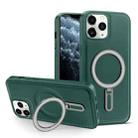 For iPhone 11 Pro Max MagSafe Magnetic Holder Phone Case(Green) - 1